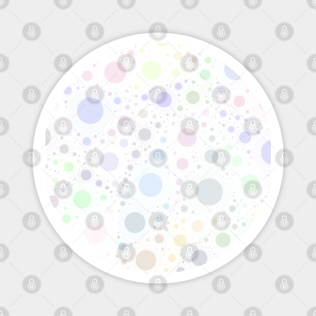 Light and Subtle Multicolored Pastel Bubbles Froth Vector Pattern Magnet by love-fi